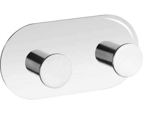 Doppelter Kleiderhaken aus Metall mit Wandbefestigung