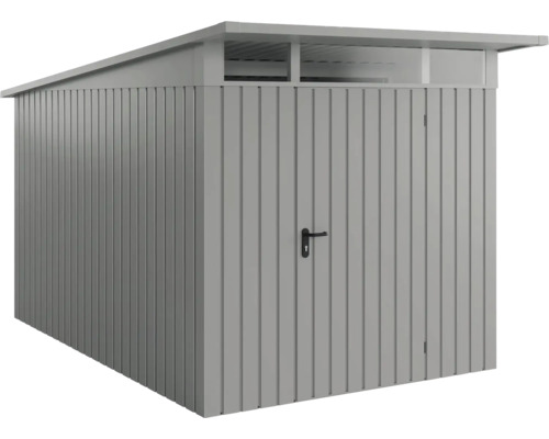 Gartenschrank aus Metall mit Tür und Oberlicht