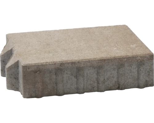 Einzelner Pflasterstein mit Verzahnung