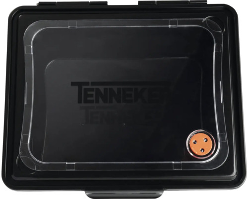 Schwarze Tenneker Aufbewahrungsbox mit transparentem Deckel