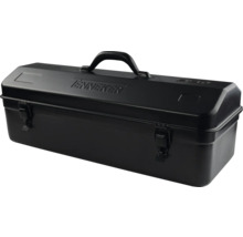 Schwarzer Werkzeugkasten mit Tragegriff