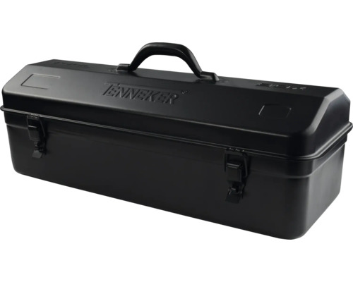 Schwarzer Werkzeugkasten mit Tragegriff