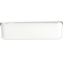 Weiße Vorratsdose mit transparentem Deckel