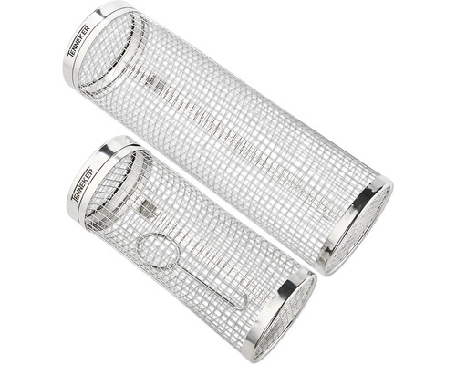 Zwei Räucherrohre aus Edelstahl der Marke Tenneker