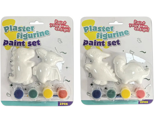 Gipsfiguren Malset mit Dinosaurier Motiven zum individuellen Gestalten