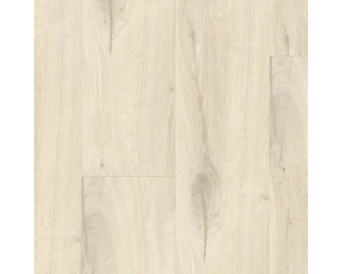 Nahaufnahme von hellem Laminatboden mit Holzstruktur