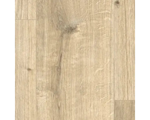 Nahaufnahme von Laminatboden in Holzoptik