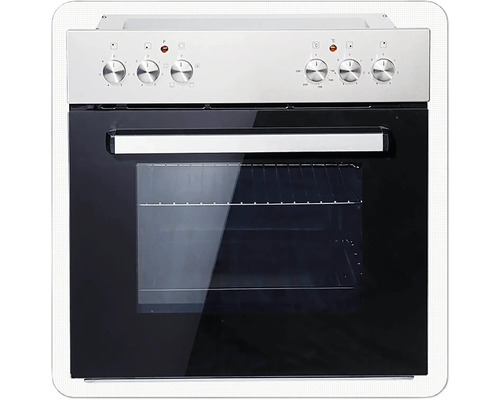 Einbauherd mit Bedienknöpfen und Glasfront