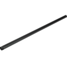 Schwarzes Stahlrohr mit Gewinde.
