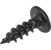 Schwarze Schraube mit großem Kopf