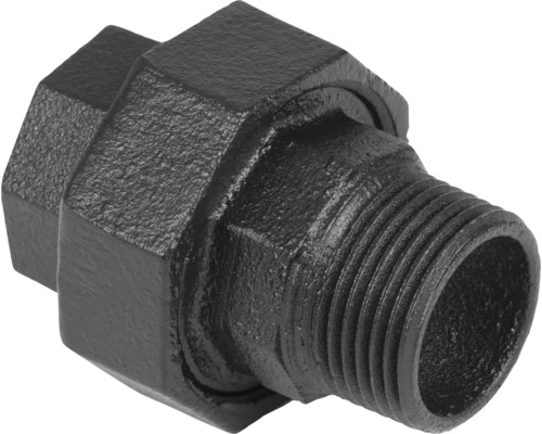 Schwarze Tempergussfitting Rohrverschraubung