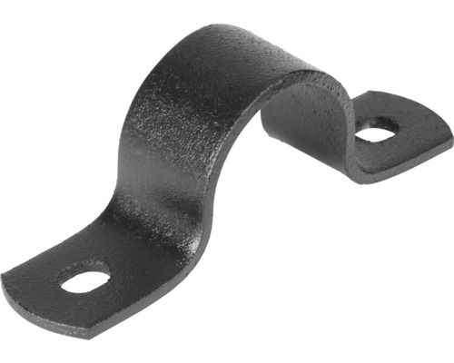 Rohrschelle aus Metall mit Befestigungslöchern