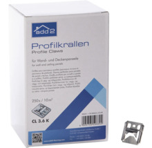 Packung Profilkrallen zur Wand- und Deckenpaneelbefestigung
