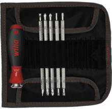 Wiha Schraubendreher mit Bit-Set in schwarzer Rolltasche
