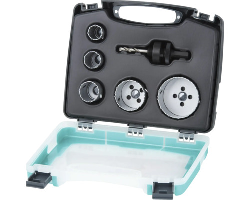 Lochsägen-Set in einem Werkzeugkoffer