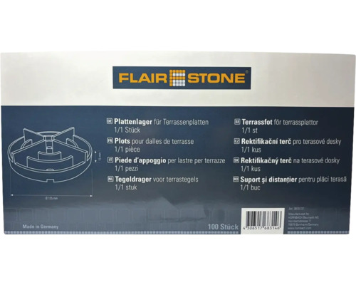Flair Stone Plattenlager für Terrassenplatten, 100 Stück