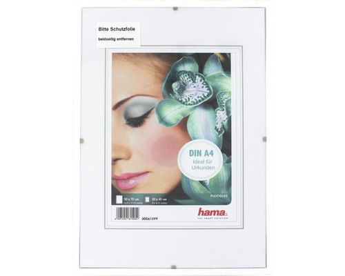 Hama Bilderrahmen aus Plexiglas, geeignet für Urkunden im DIN A4 Format