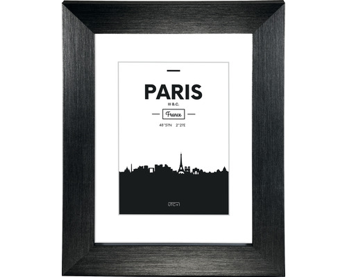 Bilderrahmen Kunststoff Paris Schwarz 10x15 cm