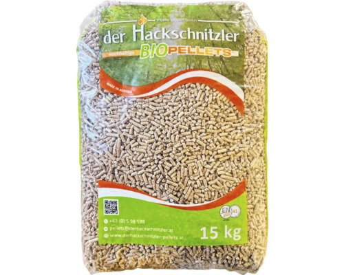 Sack mit Holzpellets, 15 Kilogramm
