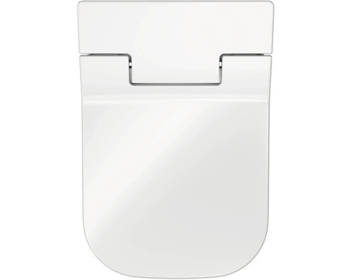 Weißer Toilettensitz von oben