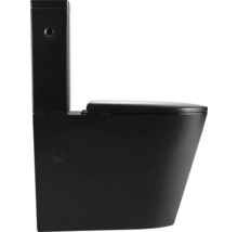 Schwarzes Stand-WC mit Spülkasten