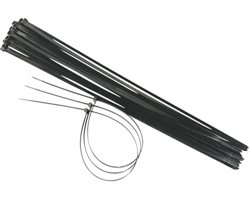 Schwarze Kabelbinder im Bündel