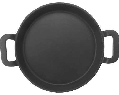 Runde Gusseisenpfanne mit Griffen