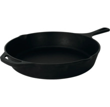 Gusseisenpfanne mit Griff und Gegengriff