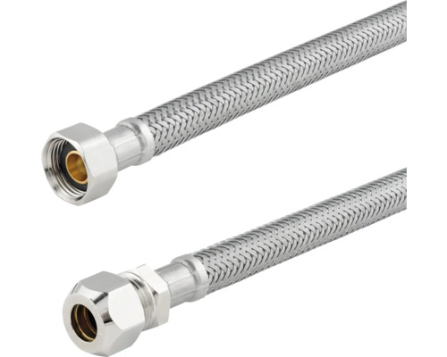 Flexibler Panzerschlauch mit Anschlussverschraubungen für Sanitäranwendungen