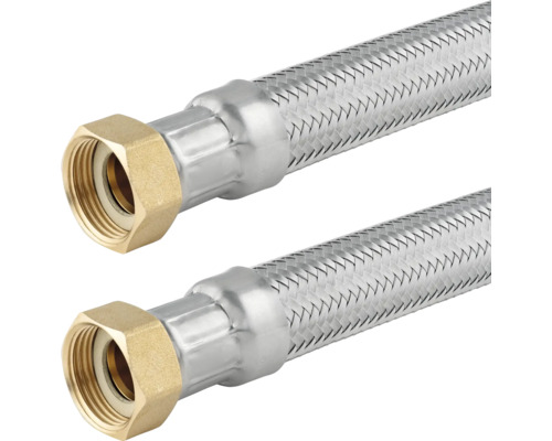 Zwei Panzerschläuche mit Messingverschraubung