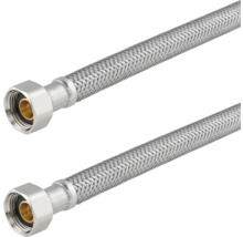 Zwei Panzerschläuche mit Anschlussverschraubung