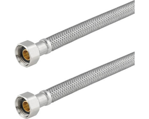 Zwei Panzerschläuche mit Anschlussverschraubung