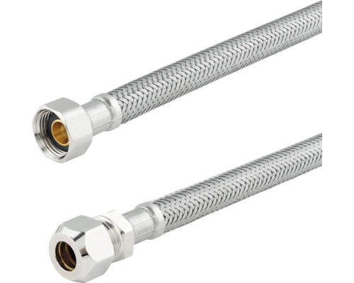 Flexibler Panzerschlauch mit zwei Anschlussstücken