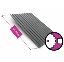 Graue Trapezbleche mit einer Länge von 120 bis 400 Zentimetern