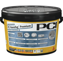 PCI Nanofug Premium variabler Flexfugenmörtel für Fliesen und Natursteine in einem gelben Eimer