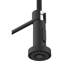 Schwarze Küchenarmatur mit Brauseschlauch