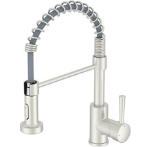 Küchenarmatur mit Spiralfeder und Ausziehbrause