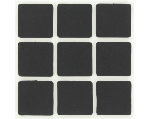 Neun quadratische Möbelgleiter aus Filz
