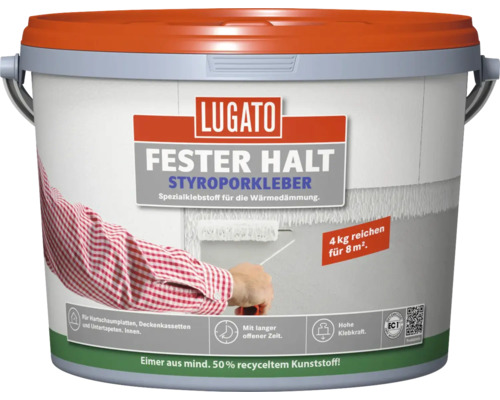 Eimer Lugato Fester Halt Styroporkleber, Spezialklebstoff für Wärmedämmung