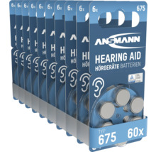 Ansmann Hörgerätebatterien Typ 675, 60 Stück