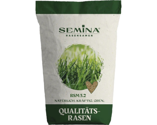 Samenpackung für Qualitätsrasen der Marke Semina