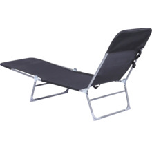 Verstellbare Liege mit Metallrahmen und Textilbespannung