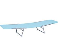 Liege mit Stahlgestell und Textilbespannung
