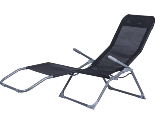 Liegestuhl mit verstellbarer Rückenlehne und Stoffbezug