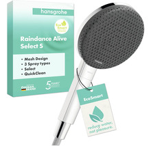 Hansgrohe Raindance Alive Select S Handbrause mit EcoSmart Funktion und Verpackung