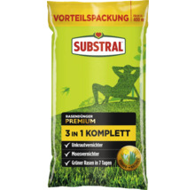 Substral Premium Rasendünger 3 in 1 Komplett im Vorteilspack für bis zu 400 Quadratmeter: Unkrautvernichter, Moosvernichter, grüner Rasen in sieben Tagen