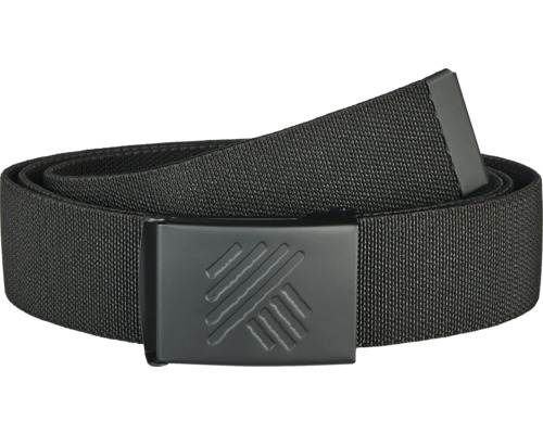 Schwarzer Stoffgürtel mit Metallschnalle