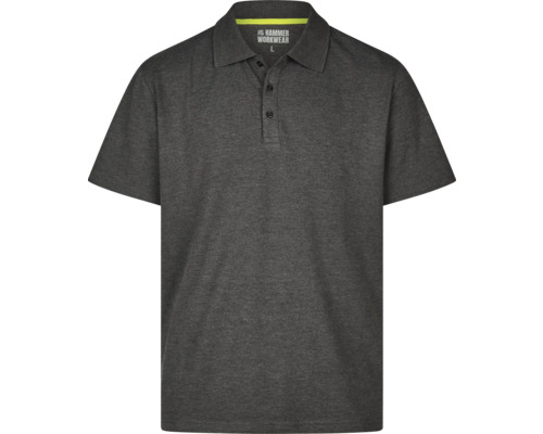 Graues Hammer Workwear Poloshirt mit Knopfleiste
