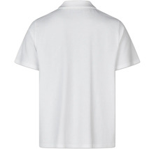 Weißes Poloshirt von hinten