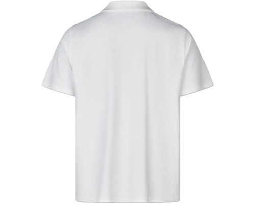 Weißes Poloshirt von hinten